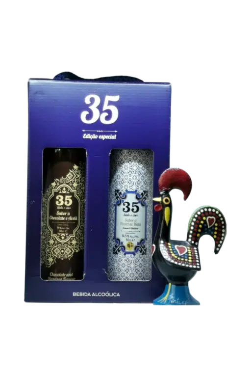 Licor 35 - Pastel de Nata Likeur | Pack Original & Chocolade Hazelnoot | SaboresDePortugal.nl